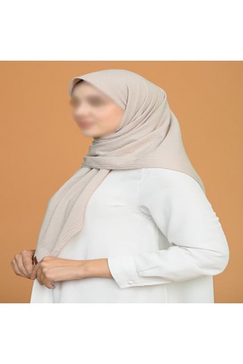 Natürel Cazz Eşarp - Açık Bej