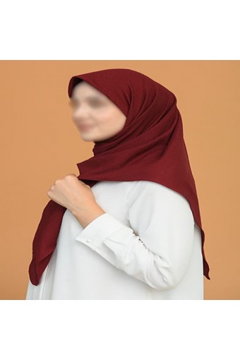 Natürel Cazz Eşarp - Bordo