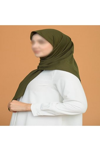Natürel Cazz Eşarp - Haki