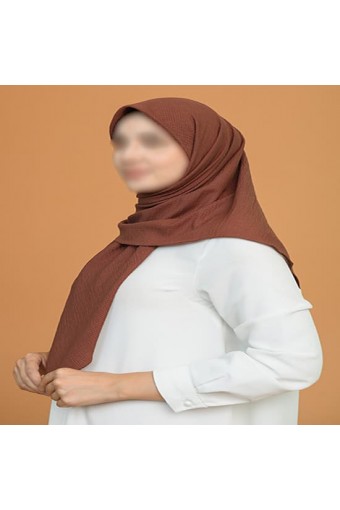 Natürel Cazz Eşarp - Kahverengi