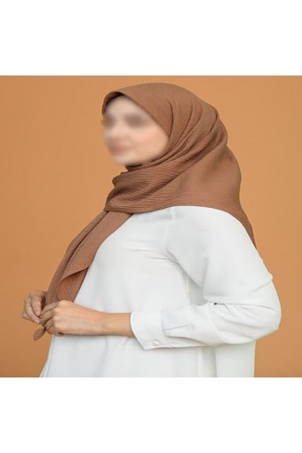 Natürel Cazz Eşarp - Sütlü Kahve