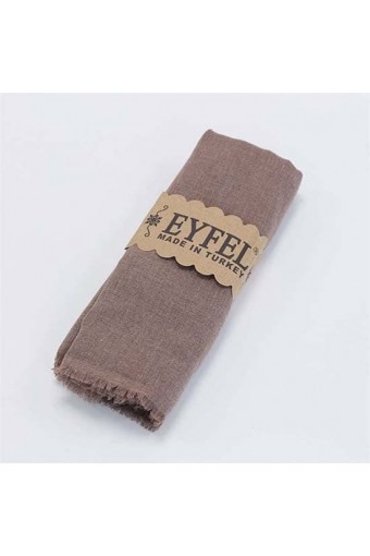 Eyfel %100 Pamuk Şal - Açık Kahve
