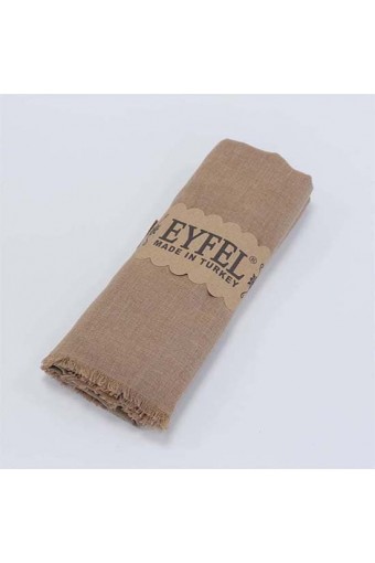 Eyfel %100 Pamuk Şal - Camel