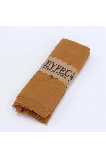 Eyfel %100 Pamuk Şal - Hardal