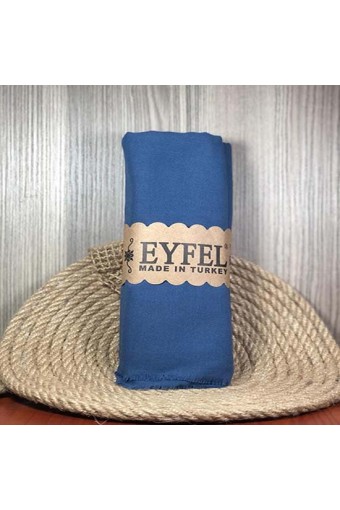 Eyfel %100 Pamuk Şal - İndigo