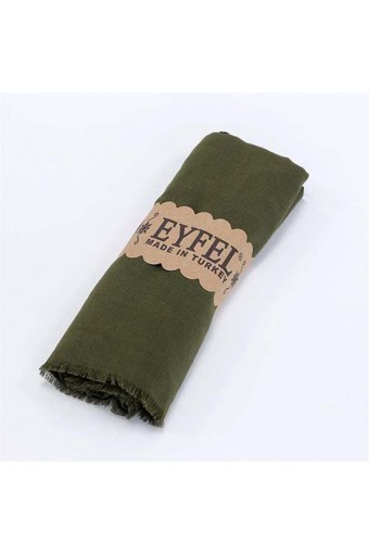 Eyfel %100 Pamuk Şal - Kına Yeşili
