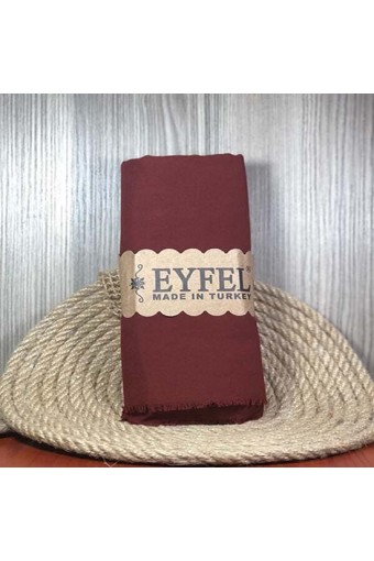 Eyfel %100 Pamuk Şal - Koyu Kremit