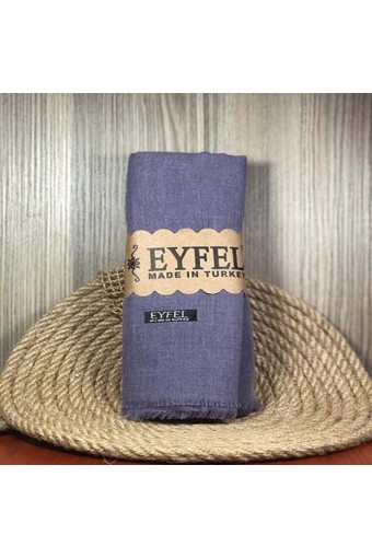 Eyfel %100 Pamuk Şal - Koyu Leylak