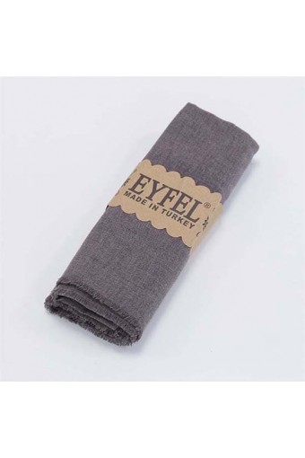 Eyfel %100 Pamuk Şal - Küllü Kahve
