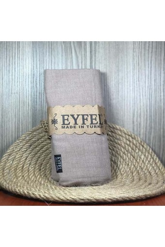 Eyfel %100 Pamuk Şal - Kum Beji