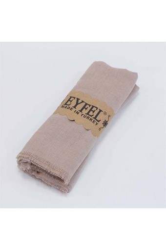 Eyfel %100 Pamuk Şal - Kum Beji