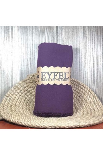 Eyfel %100 Pamuk Şal - Mor
