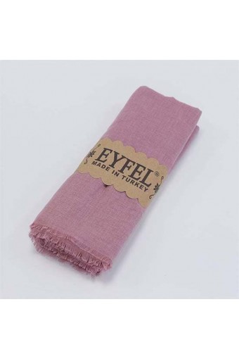 Eyfel %100 Pamuk Şal - Pembe