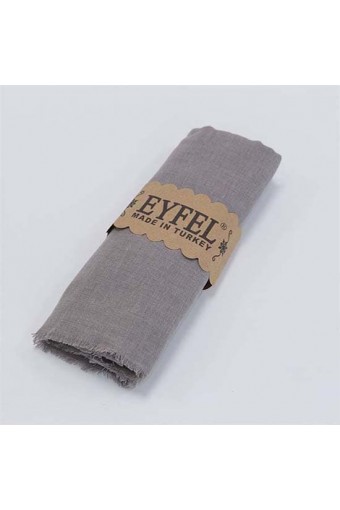 Eyfel %100 Pamuk Şal - Vizon