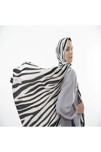 Medine İpeği Şal Çizgi Desen