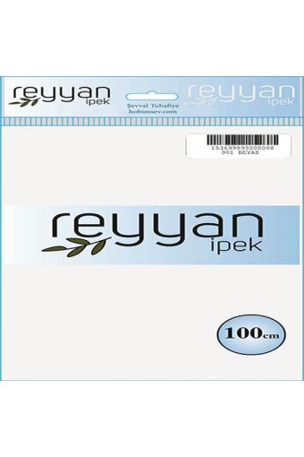 Reyyan Düz Tülbent 100cm 001 Beyaz