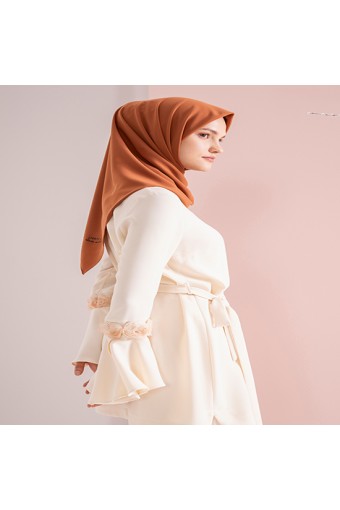 Medine İpeği Eşarp - Kiremit