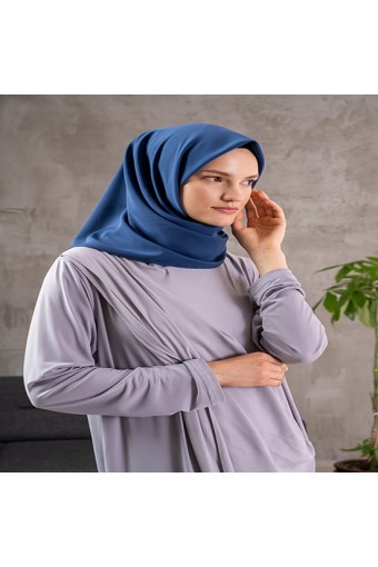 Medine İpeği Eşarp - Lacivert