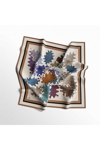 PoloWell Twill Eşarp Yaprak Desen - 9