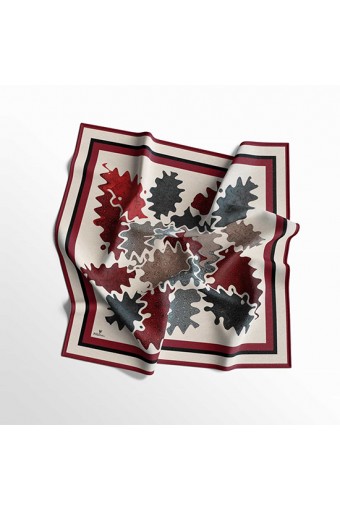 PoloWell Twill Eşarp Yaprak Desen - 10