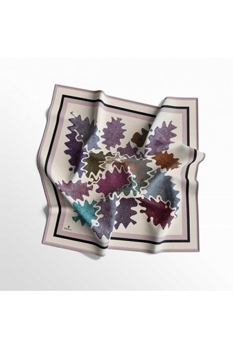 PoloWell Twill Eşarp Yaprak Desen - 12