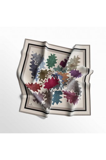 PoloWell Twill Eşarp Yaprak Desen - 2