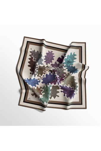 PoloWell Twill Eşarp Yaprak Desen - 3