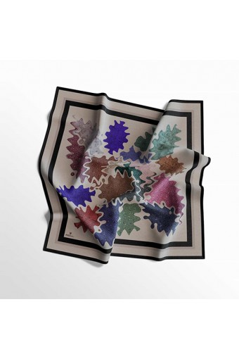 PoloWell Twill Eşarp Yaprak Desen - 4