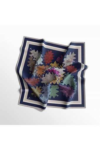 PoloWell Twill Eşarp Yaprak Desen - 6