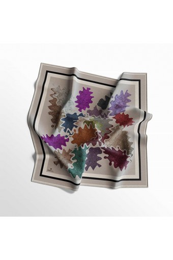 PoloWell Twill Eşarp Yaprak Desen - 7