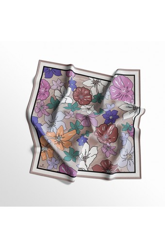 PoloWell Twill Eşarp Çiçek - 10