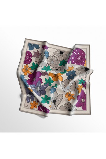 PoloWell Twill Eşarp Çiçek - 11