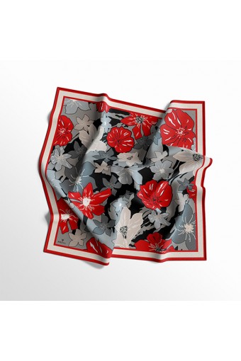 PoloWell Twill Eşarp Çiçek - 12