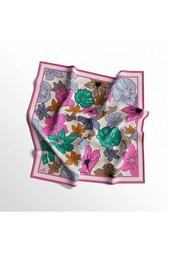 PoloWell Twill Eşarp Çiçek - 3