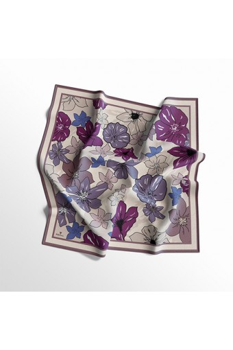 PoloWell Twill Eşarp Çiçek - 4