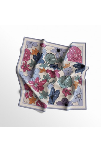 PoloWell Twill Eşarp Çiçek - 6