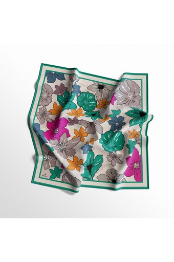 PoloWell Twill Eşarp Çiçek - 7