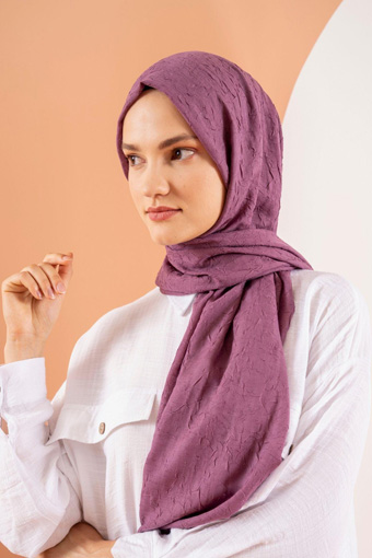 JAWEL Bambu Şal - Açık Mürdüm