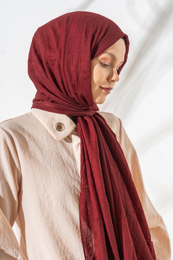 JAWEL Bambu Şal - Bordo