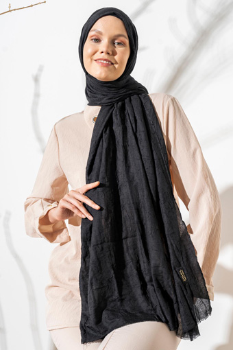 JAWEL Bambu Şal - Siyah