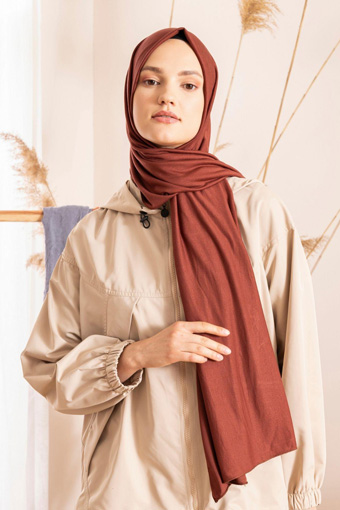 JAWEL Penye Şal - Kiremit